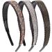 LONEEDY Women's 2cm Wide Non-Slip Headband with Teeth & Crystal Rhinestones - Durable Hair Accessory - Buy Online on GoSupps.com