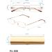 Newbee Fashion Portable Reading Glasses - Lightweight Metal Rectangle with Aluminum Case | 3 Pack Gold 1.75 | Slim Design & Comfort Fit - Buy Online on GoSupps.com