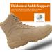 QUNLON 8 Inch Lightweight Tactical Boots for Men - Durable Military Combat Boots with Side Zipper and Non-slip Sole - Breathable Army Work Boots in Sand (Size 7.5) - Buy Online on GoSupps.com