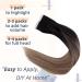 Runatur Real Hair Extensions Tape - Brown Blonde Balayage 60cm | Invisible Real Hair Tape Extensions #2/6/18 - 50g Smooth Quality - Buy Online on GoSupps.com