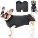 Idomik dog-recovery suits for men and women alternative to e-neck band bowling surgical one-piece with urinating hole breathable dog surgery suit for spay weaning skin problems XL (chest girth: 26.77 "-31.50")