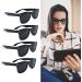 Doyuky 4 Piece Pinhole Glasses Set - Black Raster Glasses for Eye Training Vision Improvement & Relaxation - Buy Online on GoSupps.com