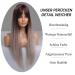 Buy Testar 28 Inch Ombre Brown Gray Wig - Long Straight Heat-Resistant Synthetic Fiber Wig for Women | Perfect for Daily Party & Cosplay Use - Buy Online on GoSupps.com