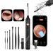Ear Wax Removal Tool Camera  Wireless HD 1080P Ear Cleaner Endoscope with 3.5mm Ear Otoscope and 6 LED Lights  Waterproof Ear Scope Compatible iPhone  iPad & Android Devices for Kids  Adults & Pets Antique Black