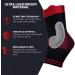UFlex Athletics Ultra Flex Ankle Brace - Post Surgery Support Pain Relief & Compression Sleeve - Black & Red Large - Buy Online on GoSupps.com