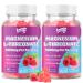 2 Pack Magnesium L-Threonate Gummies 1000mg - Supplement for Kids & Adults Muscle & Nervous System Support Non-GMO Sugar-Free Raspberry Flavor 120 Gummies 2pack