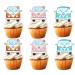 18pcs Groovy Cupcake Toppers for Boys Girls Happy Birthday Peace Hippie Bus Part Decorations Groovy Party Supplies 60s 70s Rainbow Daisy Cake Decorations