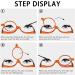 MMOWW Makeup Reading Glasses Magnifying Makeup Glasses for Womens with Flip-Down Single Lens Rotating Glasses (Orange 1.5) Orange 1.5 x - Buy Online on GoSupps.com