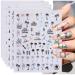 YJHAT 6 Sheets Summer Nail Art Stickers 3D Self-Adhesive Nail Stickers Decals with Mermaid Beach Shell Starfish Coconut Tree Pattern Nail Art Supplies Nail Designs Kit for Nail Tips Decorations
