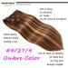 120g 7pcs Clip in Hair Extensions 14 Chocolate Brown/Caramel Blonde #4/27/4 - Buy Online on GoSupps.com