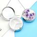 Round Purple Flowers Print Pill Box | 3 Compartment Portable Medicine Organizer | Decorative Metal Pill Case for Travel - Buy Online on GoSupps.com