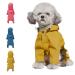 Cosibell Waterproof Puppy Dog Raincoats with Hood for Small Medium Dogs,Poncho with Reflective Strap, Lightweight Jacket with Leash Hole(XL, Yellow) X-Large Yellow