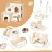 6-Piece Wooden Hamster Toy Set | Safe & Fun Hiding Houses for Hamsters Chinchillas Guinea Pigs & Rabbits - Buy Online on GoSupps.com