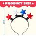 JOYIN 3 Pcs Patriotic LED Headbands - Light Up American Flag Star Headband for 4th of July - Red Blue White Accessories for Women Men - Buy Online on GoSupps.com