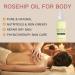 Handcrafted Rose Body Oil Rosehip Oil for Face Rose Essential Oil Body Moisturiser Body Oil for Dry Skin Hydrating & Nourishing Skin Anti Wrinkles & Fine Lines Relaxation Natural - Buy Online on GoSupps.com