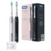 Oral-B Pulsonic Slim Luxe 4900 Electric Schadzahnbrush/Electric Toothbrush double pack 2 plug-in brushes 3 cleaning modes for dental care gift man/woman designed by brown black/rosegold