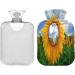 Sunflower World Hot Water Bottle - 2L Soft Fleece Cover for Hot & Cold Compresses - International Shipping Available - Buy Online on GoSupps.com