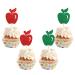 INNORU Apple Cupcake Toppers Fruit Apple Cake Toppers Baby Shower Birthday Wedding Party Decoration Supplies Pack of 24 Green & Red Glitter