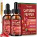 Cayenne Pepper Drops (2 Pack) Liquid Supplement with Hawthorn Berry Vitamin D3 K2 Beet Root Turmeric Ceylon Cinnamon & Panax Ginseng for Digestion & Immune Support 4 FL.OZ