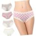 Gleavi Women's Breathable Nylon Hipster Underwear - 4-Pack Flower Pattern Tangas for Comfort & Style - Buy Online on GoSupps.com