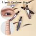 Liquid Eyebrow Brush Angled Brush and Dip Liquid Eyebrow Gel Smudge Proof Eyebrow Pencils for Women Makeup (Dark gray) - Buy Online on GoSupps.com