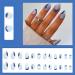 24Pcs Short French Almond False Nails - Blue Wave Press On Acrylic Full Cover Stick On Nails for Women - Oval Glossy Fake Nails with Glue Stickers - DIY Manicure - Buy Online on GoSupps.com