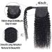 Seelaak 10A Brazilian Kinky Curly Human Hair Ponytail Extension 20 Inch - Afro Curly Wavy Clip-In Hairpiece | 1B# Color - Buy Online on GoSupps.com
