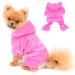 SELMAI Dog Hoodies Jumpsuit for Small Dog Cat Puppy Rhinestone Crown Soft Velvet Winter Hooded Pajamas Tracksuit Outfits Sportswear Jacket with Hat Training Outdoor XS (Neck: 7.5", Girth: 11.5", Back: 7.5") Pink 1
