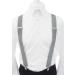 axy Men's 35mm Wide Suspenders with 4 Strong Clips | Women's Grey X-Shape Suspenders - International Shipping Available - Buy Online on GoSupps.com