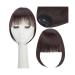 Bangs Hair Clip Synthetic Fake Blunt Air Bangs Clip in Hair Extensions Clip in French Bangs Straight Fringe False Hairpiece for Women Bangs Clip in Hair(Color:4A)
