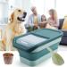 Collapsible 13 LB Dog Food Storage Container with Airtight Lids and Scoop - Jasper Green - Buy Online on GoSupps.com