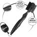 Golf Club Brush & Groove Cleaner 2-in-1 | Retractable Zip-line & Sharp Pick | Metal Buckle | Nylon & Wire Bristles | Black Upgraded - Buy Online on GoSupps.com