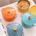 Ramen Soup Bowl Kawaii Instant Ramen Bowl with Lid Spoon Cute Stainless Steel Large Capacity Noodle Fruit Salad Soup Bowl Set KitchenTableware Salad Bowl (Color : Orange) - Buy Online on GoSupps.com