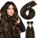 Moresoo Bondings Extensions Real hair Brown 40 cm Invisible hair extensions with stick tip I tip hair extensions darkest brown with light brown remy keratin bonding extensions #2/6/2 40g 50s 40 cm 3.i-tip #2/6/2