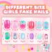 144 Pieces Kids Press on Nails - Pre Glue Short Acrylic Nail Art Kits for Girls - Sweet Pattern Fake Nails Gifts - Buy Online on GoSupps.com