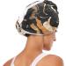 Khaki Black Abstract Graffiti Hair Towel 2 Pack | Super Absorbent Quick Dry Hair Turbans for Women & Girls - Buy Online on GoSupps.com