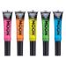 Moon Glow Neon UV Mascara | Set of 5 | Bright Neon Color Glows under Blacklights/UV Lighting | Neon Make up