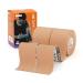 OK TAPE Basic Original Cotton Kinesiology Tape (2 Pack) Elastic Water Resistant Therapeutic Athletic Tape Latex Free Pain Relief Injury Recovery Uncut K Tape 2in 16.4ft - Beige 2 Rolls Beige