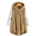 Buy Hanxiulin Oversized Plush Jacket for Women - Warm Hooded Fleece Mantel & Quilted Autumn Winter Coat in XXL Khaki - Buy Online on GoSupps.com