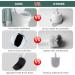Hibbent 3 Pack Silicone Toilet Bowl Brush Set with Ventilated Holder - Grey | Bathroom Deep Cleaning Kit for Flexible Scrubbing - Toilet Scrubber - Buy Online on GoSupps.com