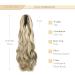 50cm Curly Claw Clip Ponytail Extensions - Ashblond & Bleached Blonde Synthetic Hair for Women | Long Wavy Braid Hair Extensions - Buy Online on GoSupps.com