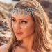 Jovono Boho Turquoise Head Chain Silver Bridal Tassel Headpiece Bead Headbands Festival Star Pendant Hair accessories for Women and Girls - Buy Online on GoSupps.com
