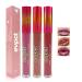 3 Pi ces Lot Rouge a Levre Paillet Longue Tenue Liquides Rouge a Levre Nude Rose Rouges L vres Sans Transfert Brillant L vres Rouge Lip Gloss Lipstick Kit Coffret (3 Pi ces (1 5 6))