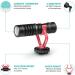 Movo VXR10 Universal Video Microphone with Lightning Dongle Adapter - Shock Mount, Deadcat Windscreen, Case - iPhone 14, 13, 12, 11, XS, XR, X, Pro Max & More - Buy Online on GoSupps.com