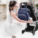 Viedouce Waterproof Baby Changing Bag | Large Capacity Diaper Backpack with Diaper Support & Stroller Straps - Blue - Buy Online on GoSupps.com