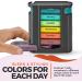 Weekly Pill Organizer with 1 Dispenser & 7 Stackable Compartments - 4 Times-a-Day (Morning, Noon, Evening, Bedtime) - Black - Buy Online on GoSupps.com