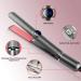 Flat Iron Hair Straightener & Curler 2 in 1 - Negative Ion Adjustable Temp for All Hair Types - Gray - Buy Online on GoSupps.com