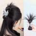 Natural Looking Shuttlecock Head Clip Easy To Use Butterfly Hair Claws Hairpin Accessory For Fashionable Women Black - Buy Online on GoSupps.com