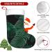 Floral Swan Velvet Christmas Socks - Banana Leaf Green | One Size International Shipping - Buy Online on GoSupps.com