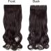 ZAIQUN Clip in Hair Extensions Straight Curly Wavy 4 Pieces Set Thick Clip in on Synthetic Hair Extensions Hairpieces for Women 18" 24" 24 Inch Curly 24"--Dark Brown - Buy Online on GoSupps.com